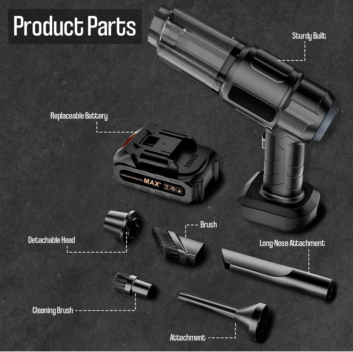 Multifunction 240v Wireless Handheld Vacuum Cleaner